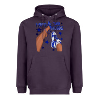 Plum I Have Two Moods Royal Blue Sneakers Afro Girl Heavyweight Hoodie - texasbilliewilder