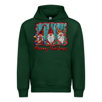 Forest Green merry christmas gnomes Urban Hoodie - BarkalooDesign