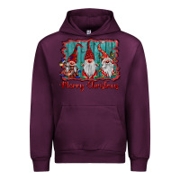 Mauve Wine merry christmas gnomes Urban Hoodie - BarkalooDesign