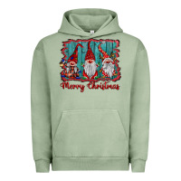 Pigment Oil Green merry christmas gnomes Urban Hoodie - BarkalooDesign
