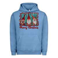 Pigment Pebble Blue merry christmas gnomes Urban Hoodie - BarkalooDesign