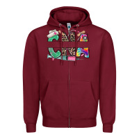 Burgundy custom name cna nurse Zipper Hoodie - RanaPortraitStore