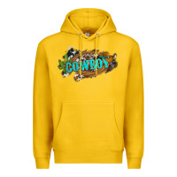 Lemon western cowboy and hat with cactus and cowhide Premium Hoodie - Artiststas