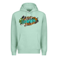 Western Cowboy And Hat With Cactus And Cowhide Premium Hoodie | Teevron