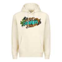 Tofu western cowboy and hat with cactus and cowhide Premium Hoodie - Artiststas