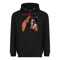Black I Have Two Moods Black and Red Sneakers Afro Girl Heavyweight Hoodie - texasbilliewilder