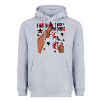 Heather Grey I Have Two Moods Black and Red Sneakers Afro Girl Heavyweight Hoodie - texasbilliewilder