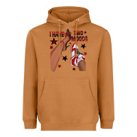 I Have Two Moods Black And Red Sneakers Afro Girl Heavyweight Hoodie | Teevron