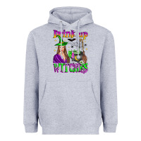 Heather Grey drink up witches Heavyweight Hoodie - Zillion Design Studio