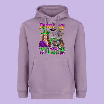 Drink Up Witches Heavyweight Hoodie Designed By Zillion Design Studio