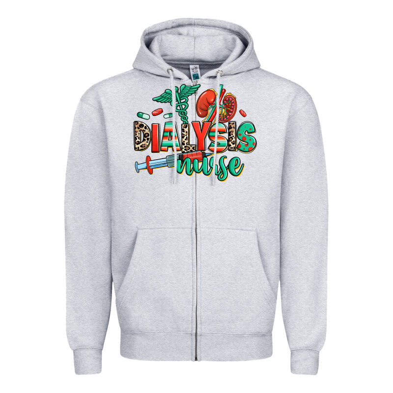 Dialysis Nurse Zipper Hoodie by RanaPortraitStore | Teevron