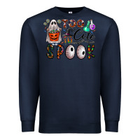 Navy too cute to spook Premium Sweatshirt - CowhideDigitalArt