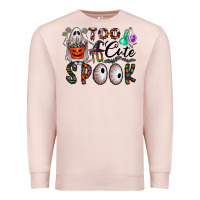 Pale Pink too cute to spook Premium Sweatshirt - CowhideDigitalArt