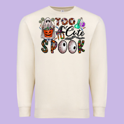 Too Cute To Spook Premium Sweatshirt Designed By Cowhidedigitalart