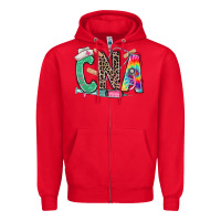 Red cna nurse tie dye leopard Zipper Hoodie - RanaPortraitStore