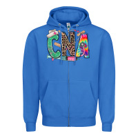 True Royal cna nurse tie dye leopard Zipper Hoodie - RanaPortraitStore