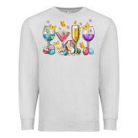 Dove Grey Easter wine glasses Easter Day Premium Sweatshirt - Neo Western