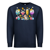Navy Easter wine glasses Easter Day Premium Sweatshirt - Neo Western