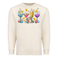 Sandshell Easter wine glasses Easter Day Premium Sweatshirt - Neo Western