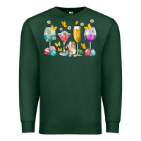 Sports Green Easter wine glasses Easter Day Premium Sweatshirt - Neo Western