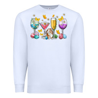 White Easter wine glasses Easter Day Premium Sweatshirt - Neo Western