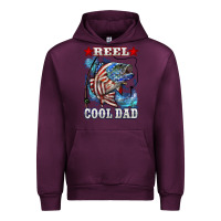 Mauve Wine Reel Cool Dad Bass Urban Hoodie - LillyAllenDesigns