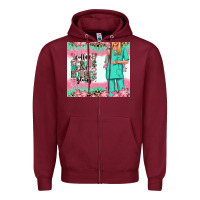 Burgundy coffee scrubs rubber gloves nurse Zipper Hoodie - RanaPortraitStore