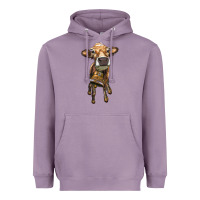Lavender heifer cow with cow bell Heavyweight Hoodie - RanaPortraitStore