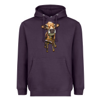 Plum heifer cow with cow bell Heavyweight Hoodie - RanaPortraitStore