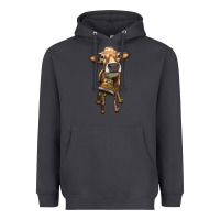Smoke heifer cow with cow bell Heavyweight Hoodie - RanaPortraitStore