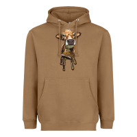 Toasted Coconut heifer cow with cow bell Heavyweight Hoodie - RanaPortraitStore