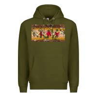 Army Green western  leopardfloral licanse plate Premium Hoodie - Artiststas