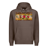 Coffee western  leopardfloral licanse plate Premium Hoodie - Artiststas