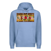 Colony Blue western  leopardfloral licanse plate Premium Hoodie - Artiststas