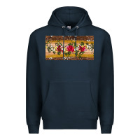 Navy western  leopardfloral licanse plate Premium Hoodie - Artiststas