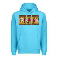 Ocean Blue western  leopardfloral licanse plate Premium Hoodie - Artiststas