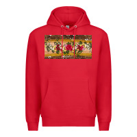 Red western  leopardfloral licanse plate Premium Hoodie - Artiststas