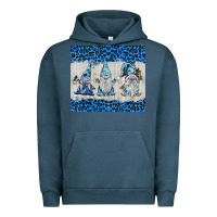 Pigment Midnight Navy snowy christmas gnomes Urban Hoodie - BarkalooDesign