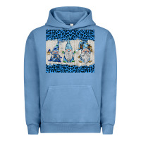 Pigment Pebble Blue snowy christmas gnomes Urban Hoodie - BarkalooDesign