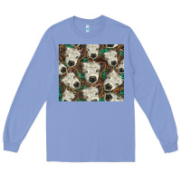 Colony Blue white Scottish calf Long Sleeve Tee - BarkalooDesign