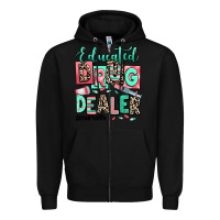 Black educated drug dealer nurse life Zipper Hoodie - RanaPortraitStore