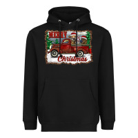 Black christmas truck with cows Heavyweight Hoodie - RanaPortraitStore