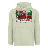 Matcha christmas truck with cows Heavyweight Hoodie - RanaPortraitStore