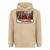 Mushroom christmas truck with cows Heavyweight Hoodie - RanaPortraitStore