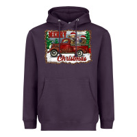 Christmas Truck With Cows Heavyweight Hoodie | Teevron