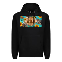 Black western wild and sunflower leopard turquoise cowhide licanse plate Premium Hoodie - Artiststas