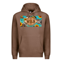 Chestnut western wild and sunflower leopard turquoise cowhide licanse plate Premium Hoodie - Artiststas
