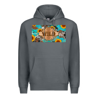 Rock western wild and sunflower leopard turquoise cowhide licanse plate Premium Hoodie - Artiststas