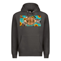 Smoke western wild and sunflower leopard turquoise cowhide licanse plate Premium Hoodie - Artiststas