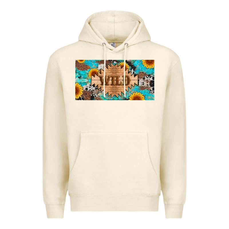 Western Wild And Sunflower Leopard Turquoise Cowhide Licanse Plate Premium Hoodie by Artiststas | Teevron